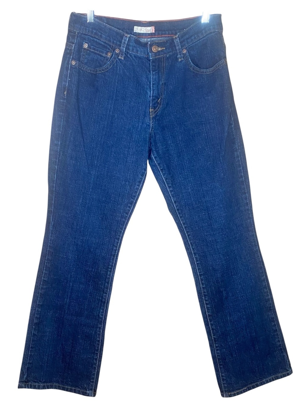 Levi's 550 Relaxed Bootcut Jeans Dark Wash SZ 10 Medium Mid Rise Slight Flare